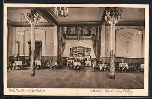 AK Berlin, Alexanderstrasse 21, Grosser Festsaal mit Bar im Etablissement Walterchen`s Belvedere, Inh. Walter Draesel