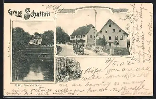 AK Vaihingen / Fildern, Das Gasthaus Schatten von L. Maier, das Bärenschlösschen