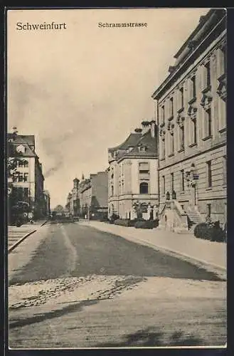 AK Schweinfurt, Blick in die Schrammstrasse