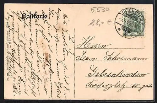 AK Gerolstein, Conditorei u. Weinrestaurant J. P. Marquet, Gerolsteiner Linde, Ortsansicht