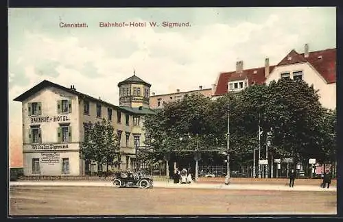 AK Cannstatt, Bahnhof-Hotel W. Sigmund