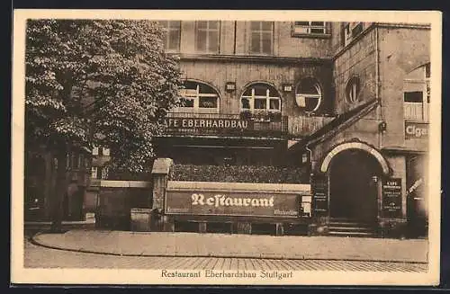 AK Stuttgart, Restaurant Eberhardsbau mit Mathäserkeller
