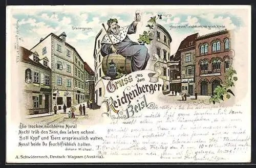 Lithographie Wien, Gasthof Reichenberger Beisl, Griechengasse
