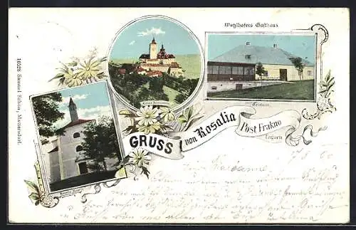 AK Forchtenstein, Rosalia, Gasthaus Wutzlhofer, Schloss Forchtenstein, Rosalia-Kapelle