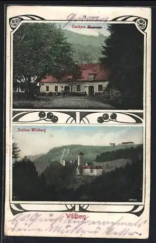 AK Kirchschlag bei Linz, Wildberg, Gasthaus Magauer, Schloss Wildberg