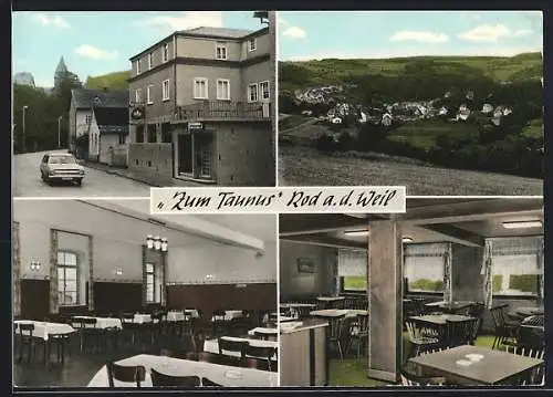 AK Rod a. Weil, Gasthaus Zum Taunus, Ortsansicht