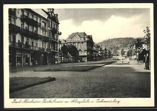 AK Bad Nauheim, Parkstrasse m. Aliceplatz u. Johannisberg