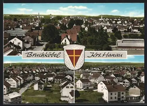 AK Bruchköbel /Krs. Hanau, Blick in den Ort aus der Vogelschau