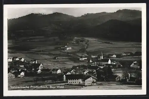 AK Prackenbach /Bayr. Wald, Ortsansicht aus der Vogelschau