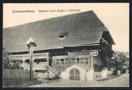 AK Glottertal, Gasthof zum Engel, Schwarzwaldhaus