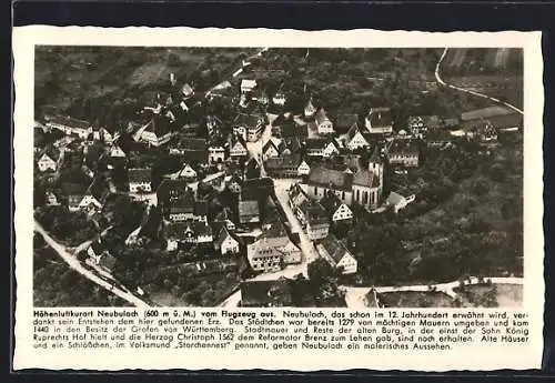 AK Neubulach, Gesamtansicht vom Flugzeug aus