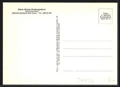 AK Brockscheid, Eifeler Glockengiesserei, Ausbrennen der Formen, Modellglocke