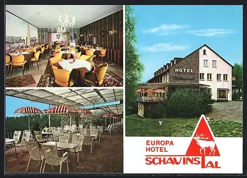 AK Strotzbüsch /Eifel, Europa-Hotel Schau ins Tal mit Restaurant