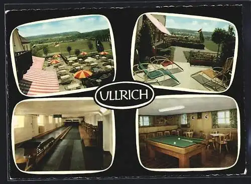 AK Elfershausen / Ufr., Hotel - Gästehaus Ullrich, Vier Ansichten