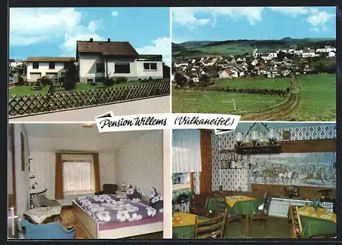 AK Kirchweiler /Eifel, Hotel-Pension Willems, Ortsansicht