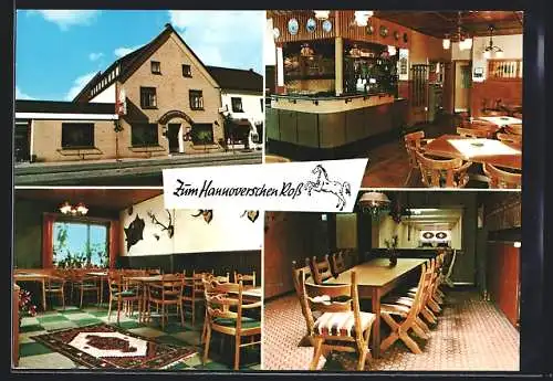 AK Brinkum-Bremen, Hotel Zum Hannoverschen Ross, Inh. Wilfried Lammers, Aussen- und Innenansichten