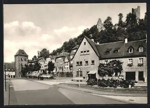 AK Gemünden am Main, Strassenpartie am Markt