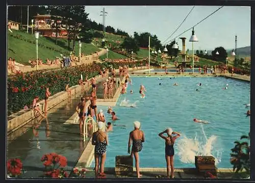 AK Bad Kissingen, Terrassen-Schwimmbad am Ballinghain