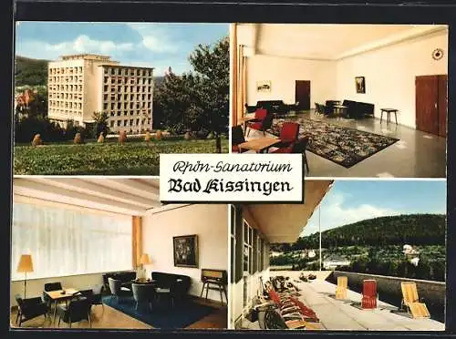 AK Bad Kissingen, Vier Ansichten vom Rhon-Sanatorium