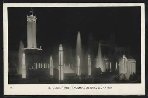 AK Barcelona, Exposicion Internacional 1929, Plaza del Universo