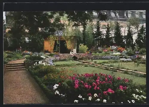 AK Stuttgart, Württembergische Gartenbauausstellung 1924, Der Schöne Garten