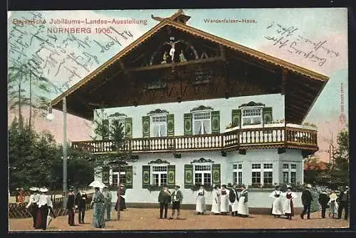 AK Nürnberg. Bayerische Jubiläums-Landes-Ausstellung 1906, Werdenfelser-Haus