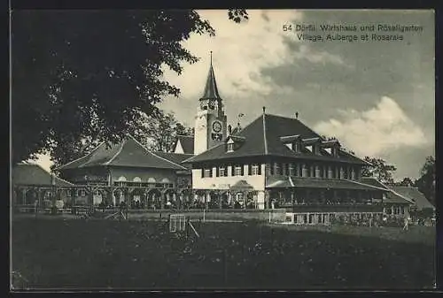 AK Bern, Schweiz. Landes-Ausstellung 1914, Dörfli, Wirtshaus und Röseligarten