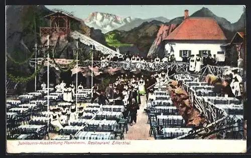 AK Mannheim, Internationale Kunst & Grosse Gartenbau-Ausstellung 1907, Restaurant Zillerthal