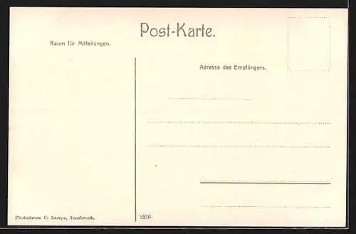 AK Innsbruck, Strassenbahn auf der Maria Theresienstrasse