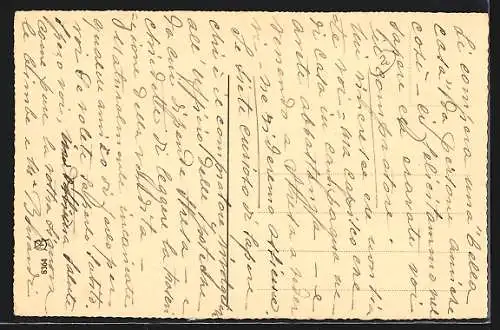 AK Milano, Via Dante, Strassenbahn