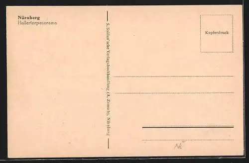 AK Nürnberg, Hallertorpanorama mit Strassenbahnen