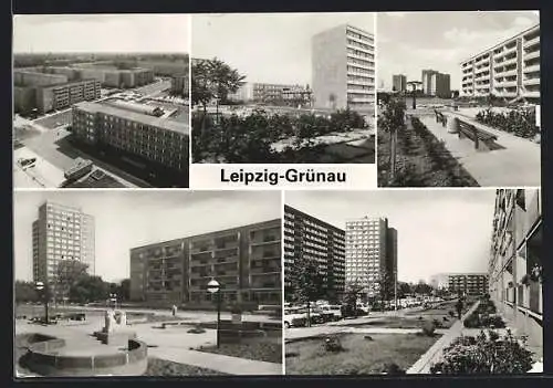 AK Leipzig-Grünau, Hochhäuser aus dem Stadtteil