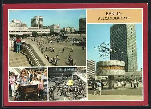 AK Berlin, Alexanderplatz, Weltzeituhr, Brunnen