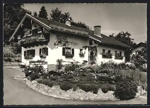 AK Aufham / Anger, Hotel - Pension Haus Waldfrieden, Bergstrasse 12
