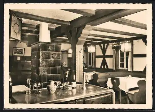 AK Marbach i. Taubergrund, Das Gasthaus zum Lamm, die Gaststube, Inh. A. Schillinger