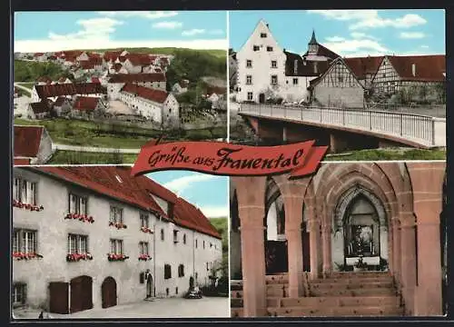 AK Frauental, Panoramaansicht, Brückenpartie, Strassenpartie, Kircheninneres