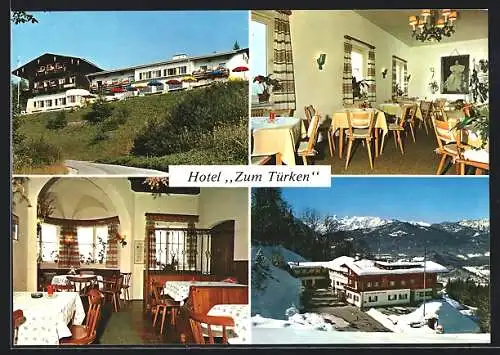 AK Obersalzberg, Hotel-Garni und Pension Zum Türken, mit Speiseräumen