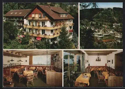 AK Wildbad /Schwarzwald, Das Gasthaus Kiessling, mit Gaststube, Bätznerstrasse 28, Ortsansicht