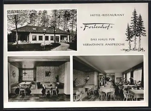 AK Feldrennach /Schw., Hotel-Restaurant Forlenhof, mit Speiseräumen, Inh. Karl America