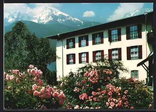 AK Stanggass, Die Kurklinik mit Watzmann und Hochkalter