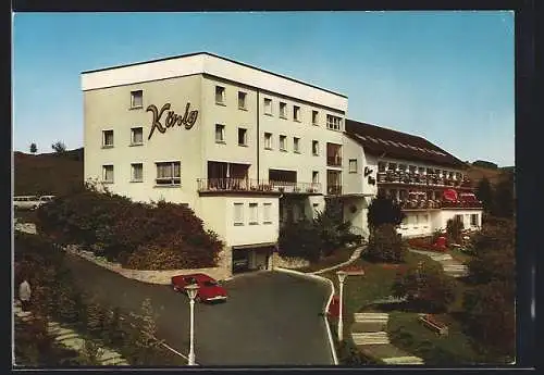 AK Bad Mergentheim, Kurhaus König Sanatorium, Erlenbachweg 21, Fam. Jurgan-König