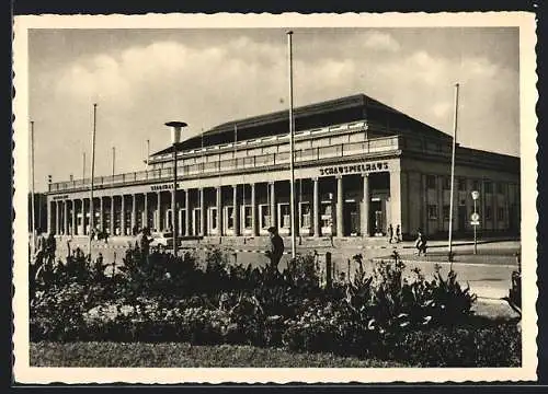 AK Karlsruhe, Stadthalle und Schauspielhaus