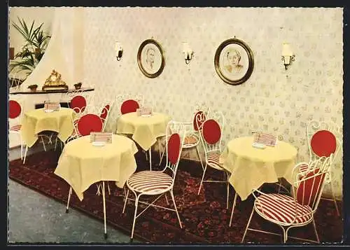 AK Pforzheim, Conditorei-Café-Confiserie Brenner, Gaststube