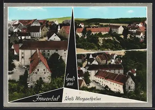 AK Frauental /Mergentheim, Ortsansichten aus der Vogelschau