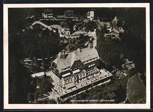 AK Wildbad i. Schwarzwald, Das Sommerberghotel aus der Vogelschau