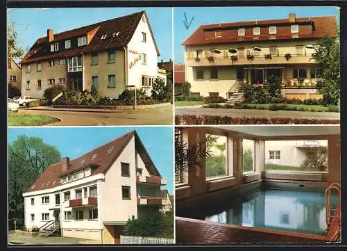 AK Bad Mergentheim, Sanatorien Antonie und Luise, Hallenbad