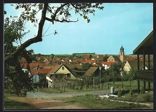 AK Grossrinderfeld, Gesamtansicht des Ortes