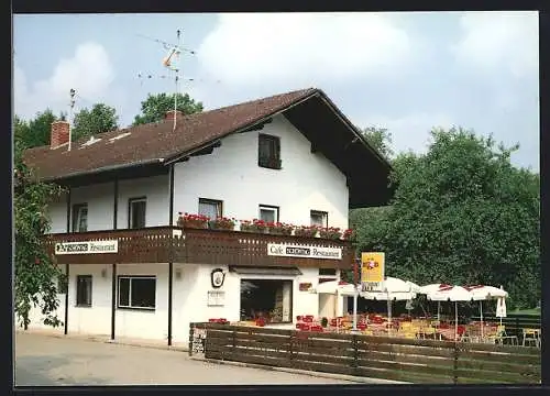 AK St. Heinrich am Starnbergersee, Café-Restaurant Schöntag, Beuerberger Str. 7