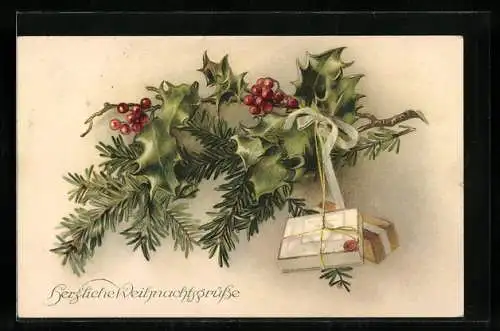 AK Stachelpalmen und Geschenke für Weihnachten