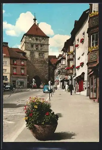 AK Rottweil, Obere Hauptstrasse und Schwarzes Tor